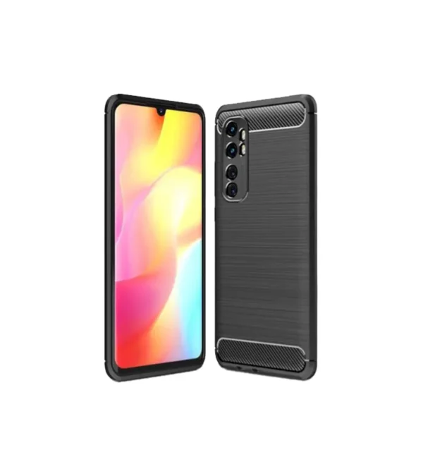 Xiaomi Mi 10 Lite Cover Case Brushed TPU Case - Black